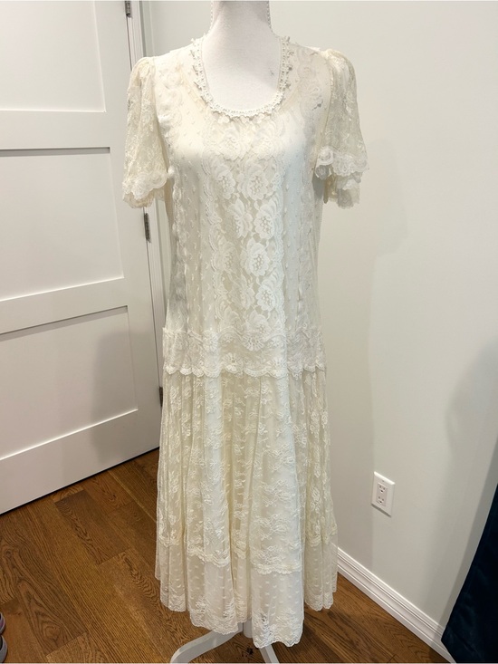 jcpenney Dresses & Skirts - Vintage 1980s JCPenney Ivory Lace Dress